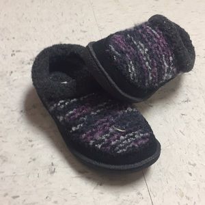 Black purple girls house slips